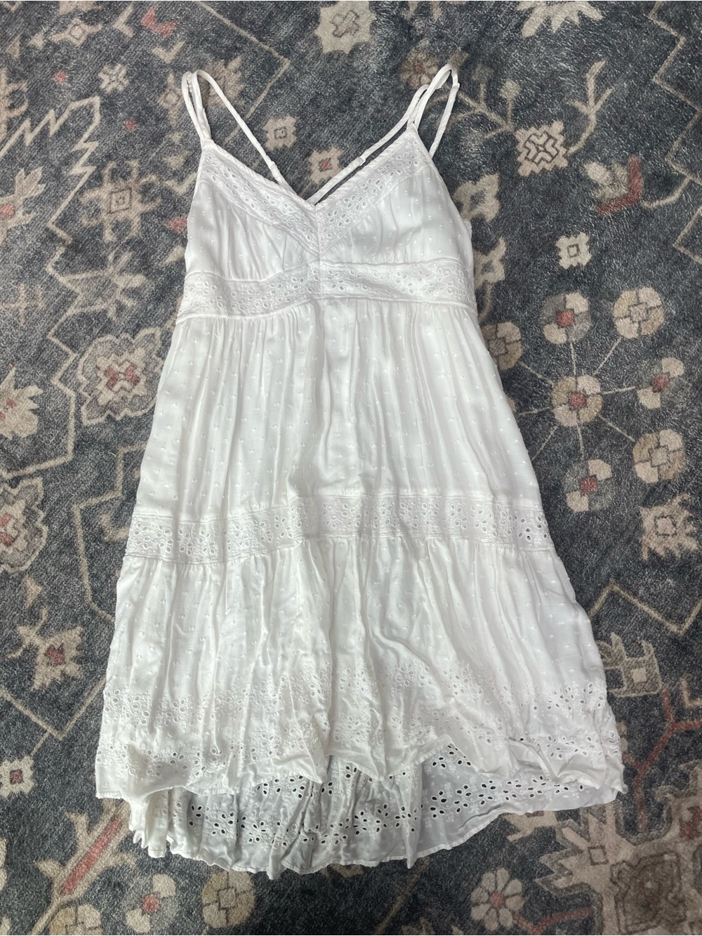 American Eagle Outfitters White Textured Dress